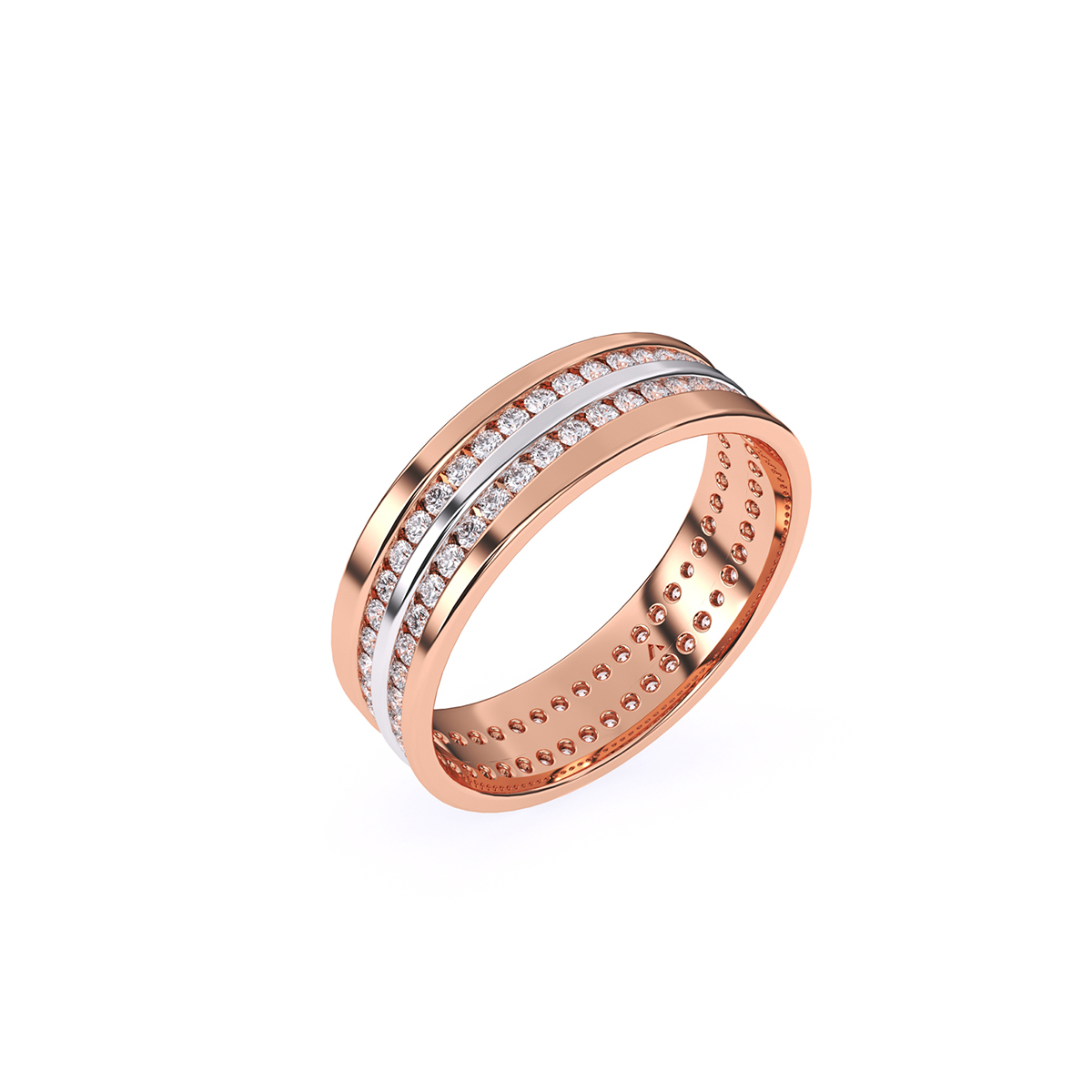 Two Row Promise Wedding Women Band